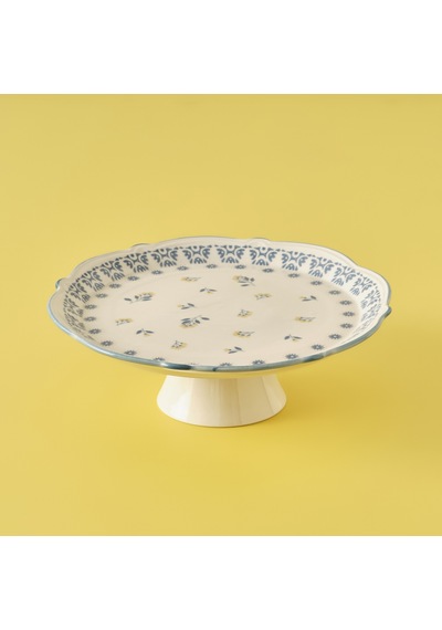 Bella Maison Mabel Stoneware Kek Standı Mavi 32 CM