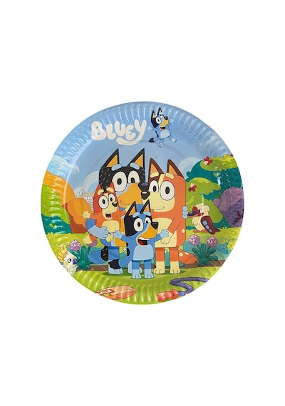 Bluey 24 Kişilik Doğum Günü Parti Malzemeleri Seti Eko Set Tabak Bardak Flama Renkli Tüm Yaşlar