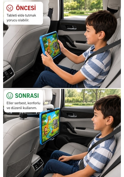 Araç Koltuk Arkası Tablet Telefon Tutucu Ayarlanabilir Döner Oto Tablet Standı Diğer
