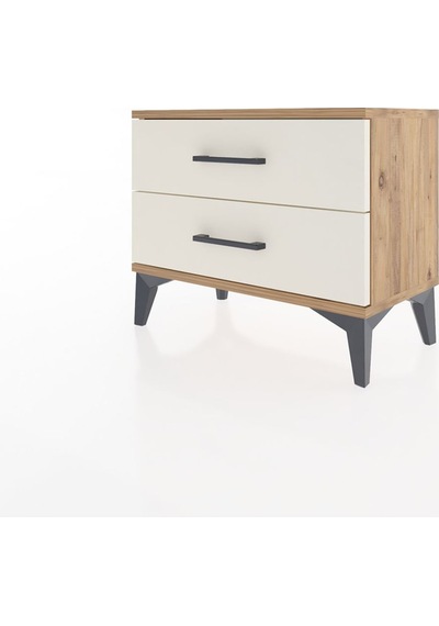 Arges Komodin 2 Çekmeceli 60x30x48 Çam-aytaşı Çam
