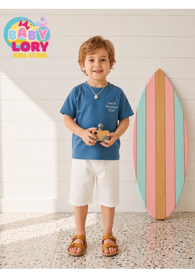 Baby Lory Kids Store Laciel Summer Club Tshirt Açık Mavi