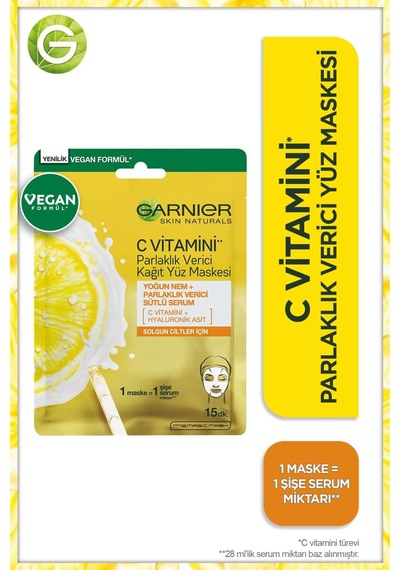 Lexroo C Vitamini Parlaklık Verici Kağıt Yüz Maskesi