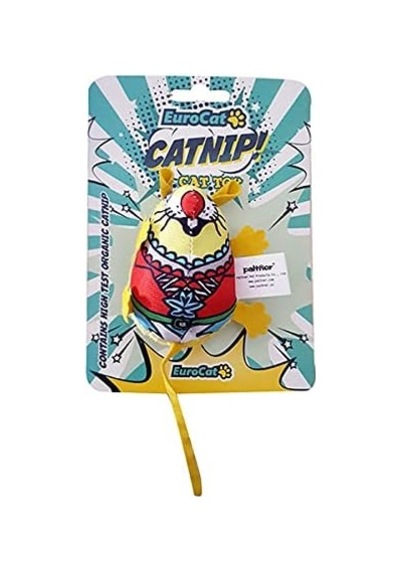 Kedi Oyuncağı Sarı Tombik Fare 16cm