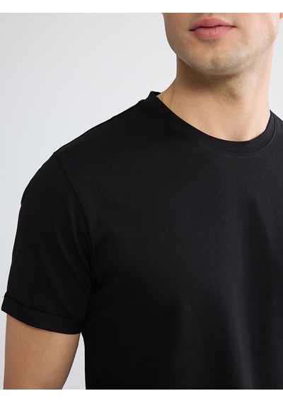 Lcwaıkıkı Classic Siyah Slim Fit %100 Pamuk Basic Tişört