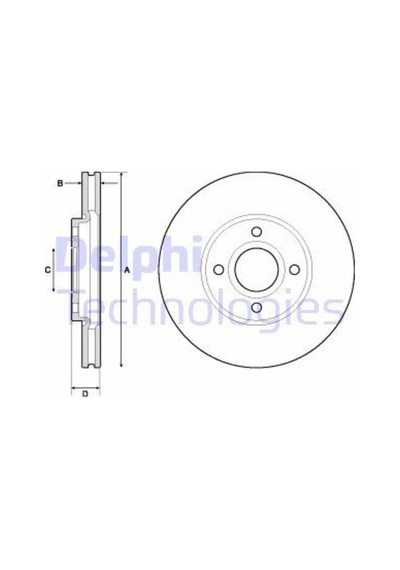 Delphi Bg4715c Ön Fren Diski- Ford Ecosport 17- 1854394