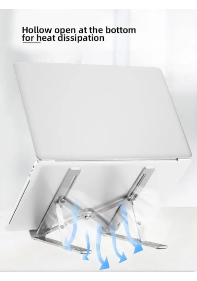 Metal Tablet Tutucu, Dizüstü Bilgisayar Standı, Masa Üstü Bilgisayar Standı, Ayarlanabilir Alüminyum Katlanabilir, Taşınabilir, Macbook Air Pro, İpad, Uyumlu, 10-15,6 Uyumludur