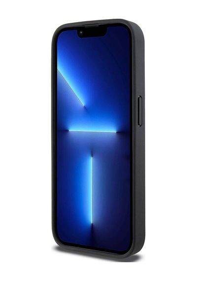 Apple Uyumlu iPhone 15 Pro Kılıf Dkny Lisanslı M-safe Şarj Özellikli 3d Yazılı Repeat Pattern Kapak Siyah