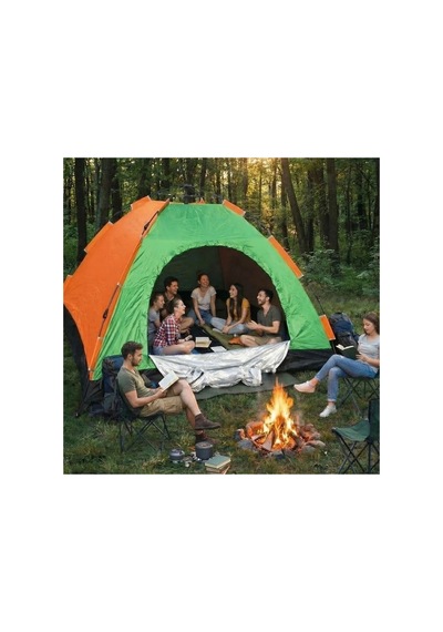 Buffer 8 Kişilik Otomatik Kurulum Kamp Çadırı Outdoor , Suya Dayanıklı Hızlı Kurulum Piknik Ve Do Yeşil