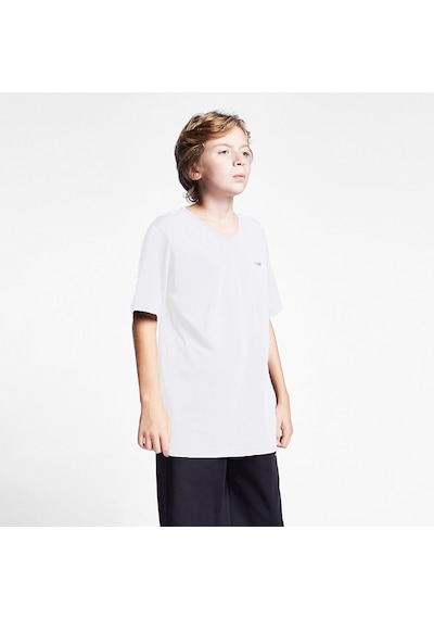 Lescon Beyaz Çocuk Kısa Kol T-shirt 25s-3221-25b