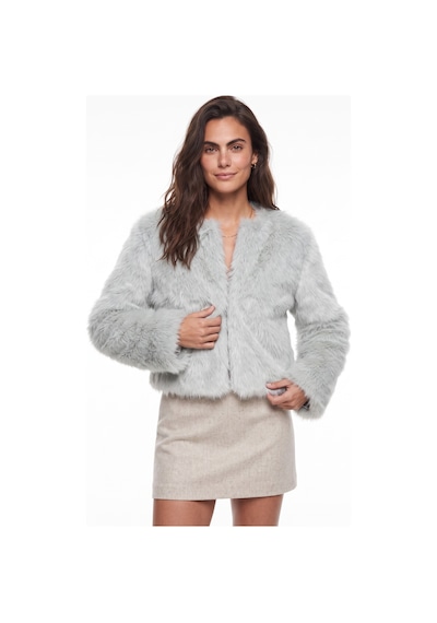 Onloox Kadın Buz Gri Buz Gri Polyester Kumaş Bisiklet Yaka Uzun Kollu Suni Kürk Detaylı Astarlı Mont Onloox Kadın Buz Gri Buz Gri Polyester Kumaş Bisiklet Yaka Uzun Kollu Suni Kürk Detaylı Astarlı Mont