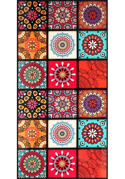 30x60 Cm Kendinden Yapışkanlı Duvar,banyo,tezgah Arası Kaplama Çok Renkli 9-1-30x60-6