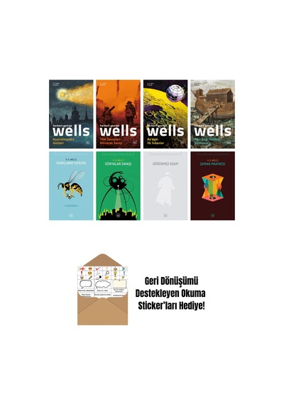 H. G. Wells 8 Kitap Seti