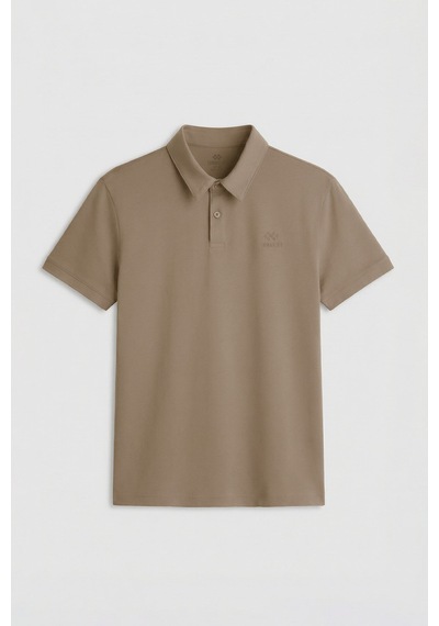 Standart Fit Basic Polo Yaka 2li Paket Siyah-koyu Bej Erkek T-shirt - 87748 Siyah - Bej