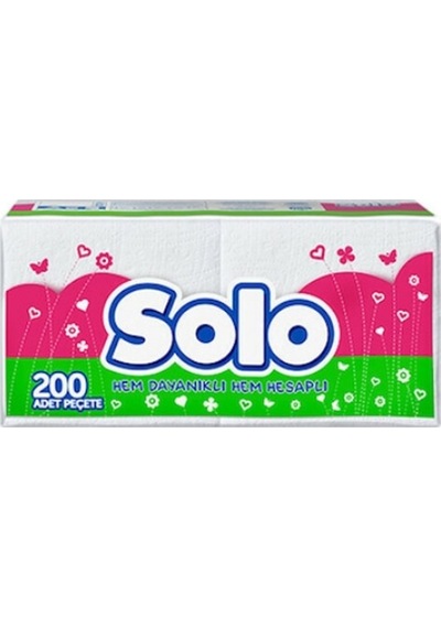 Solo Peçete 200'lü 4 Paket