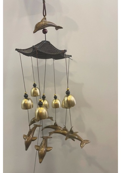 Deprem Zili Çanı Duvar Rüzgar Çanı Zili Feng Shui Ejderha Yılı Metal Borulu Yunus Pagoda Objeli