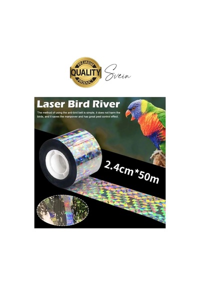 Premium Kuş Kondurmaz Rahatsız Eden Şerit Bant 45 Mm X 50 Mt Yansıtıcı Kuşsavar Çatı Hologram Bandı