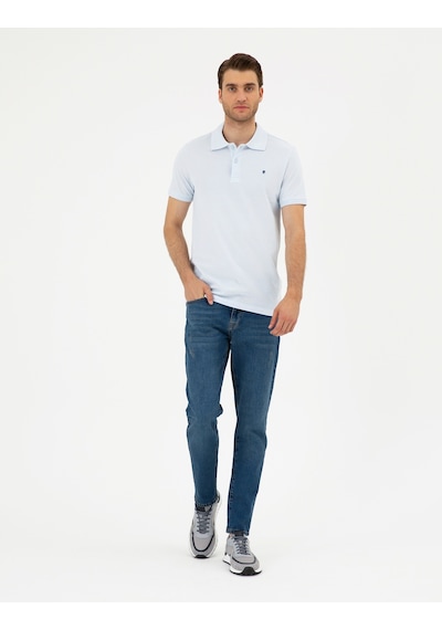 Pierre Cardin Erkek Buz Mavisi Tişört Basic 50291625-vr095 Buz Mavisi