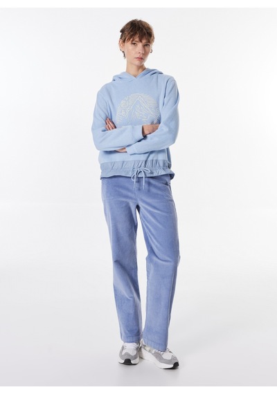Discovery Expedition Mavi Kadın Kapüşon Relaxed Baskılı Sweatshirt D4wl-swt3050