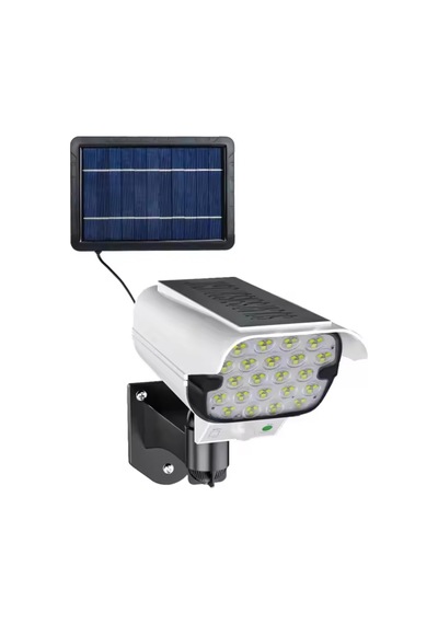 4.7mt Kablolu Güneş Enerji Panelli Kamera Görünümlü Güneş Enerjili Solar Bahçe Lambası 3mod +kumanda