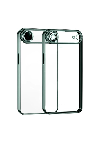 Apple Uyumlu iPhone 17 Air Uyumlu Lensli Silikon - Yeşil