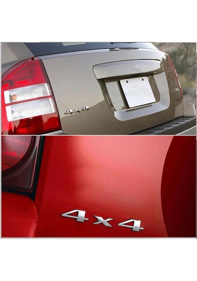 4x4 Krom Bagaj Yazısı 3m 3d Abs Jeep Renegade