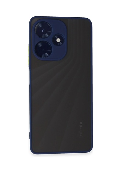Newface - 393 - İnfinix Hot 30 4g Kılıf Montreal Silikon Kapak - Csmo-tex - - Lacivert