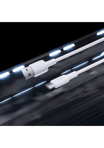 Juo JCBS661-W 66W Usb-a To Usb Type-c Silikon Hızlı Şarj Ve Data Kablosu Beyaz 1 Metre