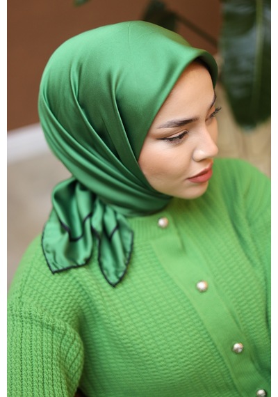 Silk Home Düz Micro Saten Eşarp 28010-14 Siyah