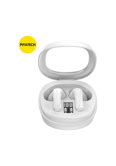 Dijital Ekranlı Şeffaf Kapaklı Kablosuz Bluetooth Kulaklık