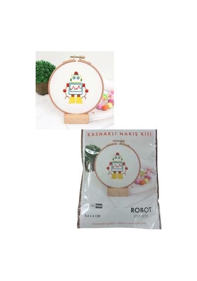 Nakış Kitleri Kasnaklı 8.6 X 6 Cm Robot