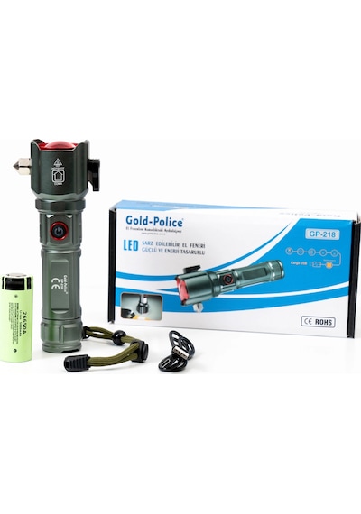 Gold Gp-218 İle Sınırları Aşın Yeni Nesil Tg Led Teknolojisiyle Ultra Uzun Menzilli Aydınlatma Ve Acil Durumlar Düz Renkli