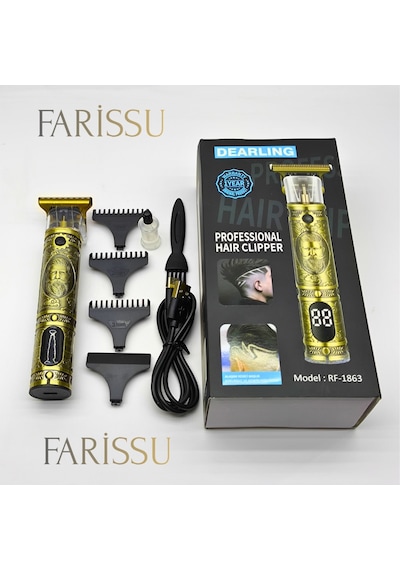 Dearling Rf-1863 Antika Tasarım Profesyonel Kablosuz Saç Sakal Traş Makinesi Dearling Rf-1863 Antika Tasarım Profesyonel Kablosuz Saç Sakal Traş Makinesi
