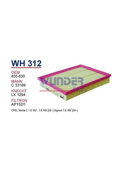 WUNDER WH312 HAVA FİLTRESİ - OPEL VETRA C (ELP3820)