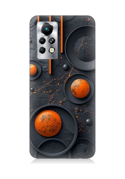 İnfinix Note 11s Uyumlu Turuncu Desen Desenli Silikon Kılıf