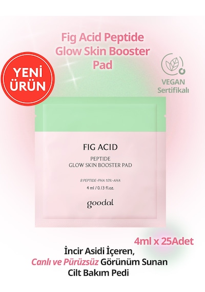 İncir Asidi İçeren Cilt Bakım Pedi 25 Adet Goodal Fig Acid Peptide Glow Skin Booster Pad 26238157