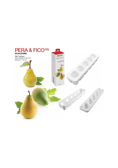 28.314.87.0065 Silikomart Pera & Fıco 115 Silikon Kalıp Kahverengi