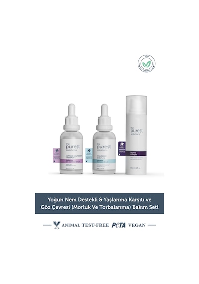 The Purest Solutions Radiance Eye Contour Serum 30 ML + Intensive Hydration Serum 30 ML + Peptide Complex Serum 30 ML