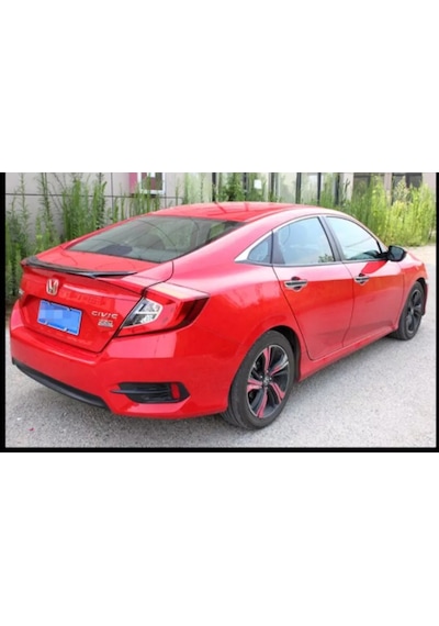 Autogp Honda Civic Fc5 Uyumlu Bagaj Üstü Spoiler Anatomik Hybrid Siyah 2016+