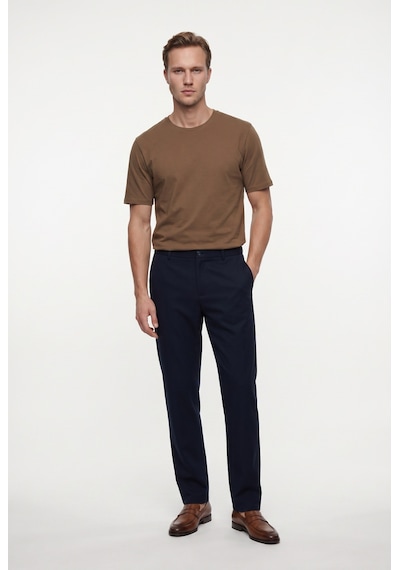 D'S Damat Ds Damat Comfort Fit Lacivert Keten Karışımlı Chino Pantolon 6hc03ort01350 Çok Renkli
