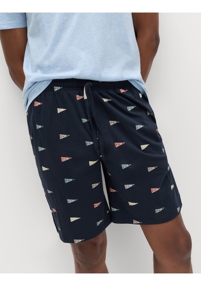 Marks & Spencer Desenli Pamuklu Pijama Takımı T07000079 Mavi Mix