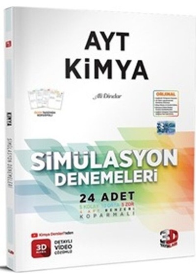 3D Yayınları- AYT Kimya Simülasyon 24 Deneme