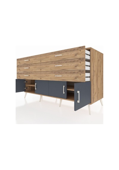 Kronos Konsol 2 Raflı 6 Çekmeceli 4 Kapaklı 176x59x99 Çam-antrasi Çam-antrasit/çam Kronos Konsol 2 Raflı 6 Çekmeceli 4 Kapaklı 176x59x99 Çam-antrasi Çam-antrasit/çam