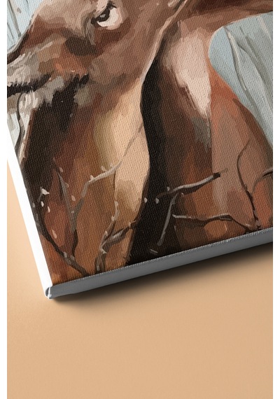 Webstyle Sayılarla Boyama Seti Kasnaklı Aşık Geyikler 50 X 65 Cm