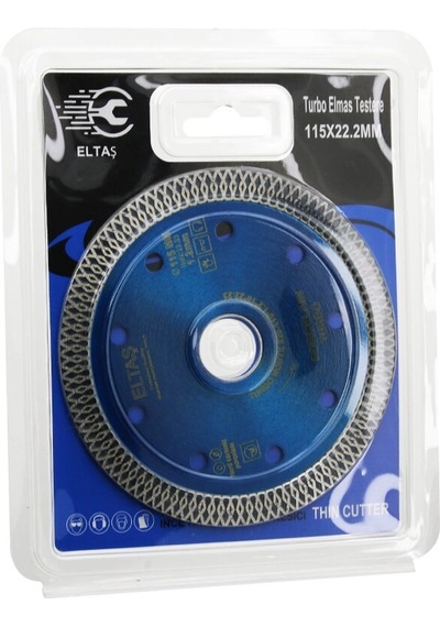 Eltaş Lrd-52-62 Turbo Elmas Mermer Kesici Disk 115mmx22.2mm İnce Hassas Testere 1.2mm 200