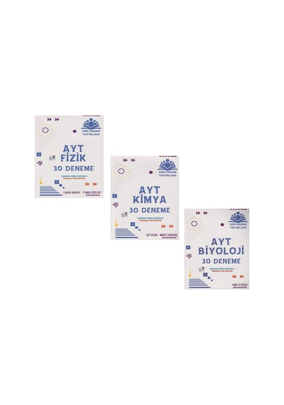 Çöz Kazan Yayınları Ayt Fizik Kimya Ve Biyoloji Deneme Seti 3 Kitap