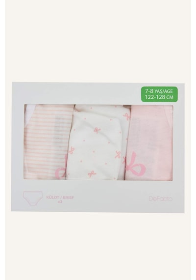 Defacto Desenli 3lü Külot Set E7069a826smpn114 Pembe-pn114