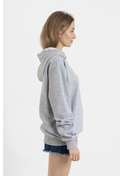 Romania Fingerprint Grimelanj Kadın 3ip Kapşonlu Sweatshirt Gri
