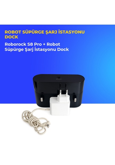 Roborock S8 Pro + Robot Süpürge Şarj İstasyonu Dock