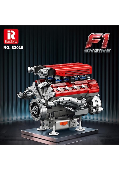 Reobrix Technic 33015 F1 Motor Engine Motorlu Yaratıcı Yapı Blok Seti Building Blocks- 1101 Parça