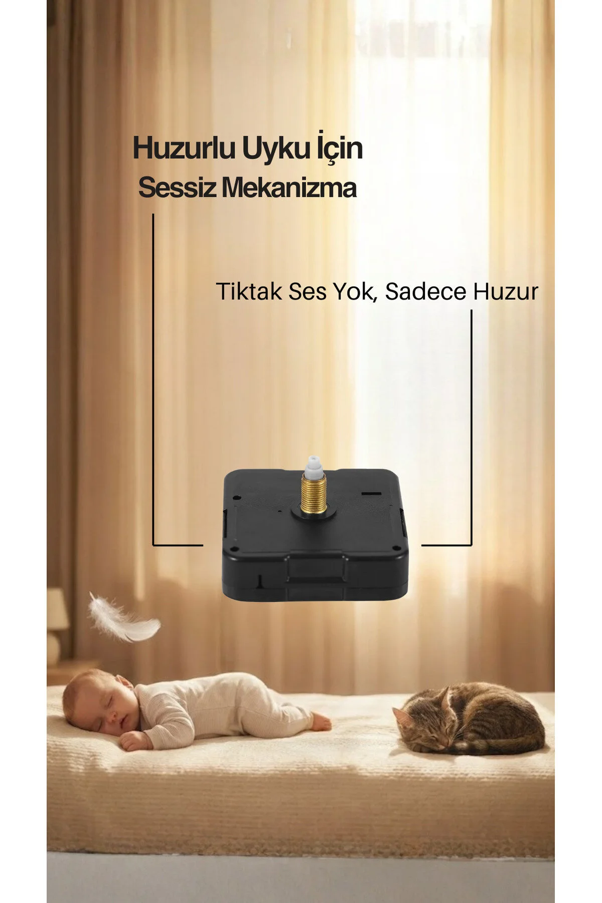 Siyah Renk Aynalı Sayılı Hediyelik Ahşap Dekoratif Sessiz Büyük Boy Tablo Duvar Saati 70cm Siyah - Altın